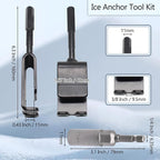 Universal Ice Anchor Tool Ice Anchor Drill Adapter Kit, 1 Ice Fishing Shelter Stake Nail 1/4" Adapter, Ice Fishing Accessories and Equipment, Ice Shanty Anchors for Ice Fishing Shelter Tent
