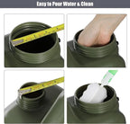 RedSwing 4 Gallon/15L Thickened Water Jug, Camping Water Container, Truly No Leakage Water Storage with Spigot, Large Military Water Tank,BPA Free Portable Overlanding Gear for Outdoors,Hiking,Green