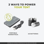 CORE Instant Cabin Tents with LED Lights | 6 Person / 9 Person / 12 Person Family Multi Room Lighted Pop Up Tents for Camping | Included Storage Pockets for Camping Accessories