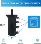 Joramoy Heavy Duty Weight Bags(150LBS) for Pop up Tent, Set of 4, Black(Without Sand)