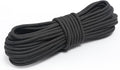 Nylon Rope, 1/4 inch 100FT Nylon Poly Rope Utility Cord Strong Polyester for Camping, Hiking, Clothesline, Tie, Flag Pole, Marine, Outdoor Swing (6mm Black)