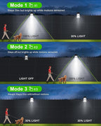 Solar Motion Sensor Lights Outdoor, Clip on Solar Lights Outdoor Waterproof, High Bright Solar Powered Security Lights for Outside Fence Chain Link Camping (2, 118 LED)