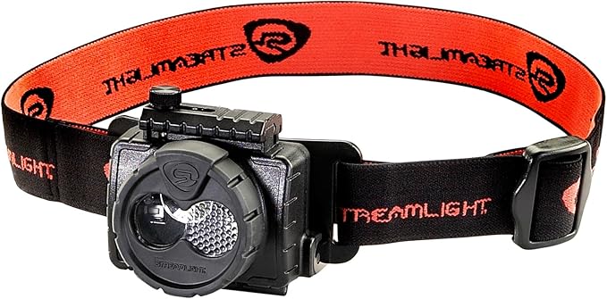 Streamlight 61601 Double Clutch USB 125-Lumen Multi-Fuel LED Headlamp with Elastic Head Strap, Rubber Hard Hat Strap, and USB Cable, Black