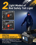Rechargeable Headlamp Flashlight, Super Bright Head Lamp, 12 Modes Motion Sensor Head Light, Waterproof Head Lamps for Hunting Camping Hiking, Digital Screen Headlamps for Adults
