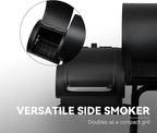 Royal Gourmet CC1830SC Charcoal Grill Offset Smoker with Cover, 811 Square Inches, Black, Outdoor Camping