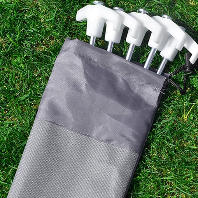 Tent Stake Storage Bag with Oxford Fabric, 30cm Camping Nail Organizer Pouch for Outdoor Tent Pegs and Ground Stakes, Windproof Drawstring Holder for Hiking and Backpacking