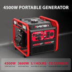 4500W Portable Generator with Inverter Technology, Gas Generator for home use, CO Protect (AL5040C)