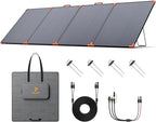 350W Portable Solar Panel, N-Type 16BB 25% High Efficiency Foldable Solar Charger for Jackery/EcoFlow Delta/Anker Solix C1000/Bluetti,IP68 Waterproof OffGrid Power for RV Camping Power Backup
