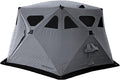 Obsidian - Heavy Duty 4 Season Camping Shelter, 6-8 Person Capacity, Instant Pop-Up Tent, Insulated and A/C Ready, Removable Floor for Easy Cleaning or Ice Fishing