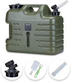 5 Gallon Water Jug, Camping Water Container, Truly No Leakage Water Storage with Spigot, Large Military Green Water Tank,BPA Free Portable Overlanding Gear for Outdoors,Hiking