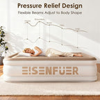 Air Mattress Queen with Built-in Pump – 18" Raised Inflatable Bed with High Speed Built-in Pump, Stable and Durable, colchón inflable, Carry Bag, Cozy Guest Air Bed for Sleepovers, Glamping, Moving