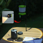 2PCS 6500K White Light LED Camping Lantern Rechargeable 1000LM, 4500mAh Power Bank, Flashlight for Hurricane Emergency, Hiking, IP44 Waterproof Lantern(Green)