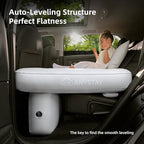 Car Back Seat Air Mattress - Universal Fit SUV/Sedan, Inflatable Camping Mattress with Built-in Pump & Air Support Column, Portable True Flat Gap-Filling Car Bed for Sleeping Roadtrip Travel