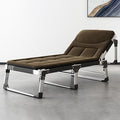 Aluminum Alloy Frame Camping Cot, Portable Folding Bed with Mattress, 5-Position Folding Chaise Lounge Chair for Indoor Outdoor