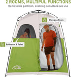 Instant Camping Shower Tent, Privacy Shelter, Portable Outdoor Sun Shelter for Camping Beach Hiking Fishing, 1 Room/2 Rooms