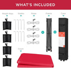 Best Choice Products 8x8ft Pop Up Canopy Tent, Outdoor Shade, 1 Person 1 Minute Set Up, Carry Case, 4 Weight Bags - Red