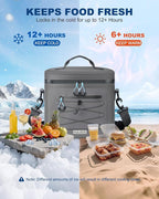 Cooler Bag, 7/16/30 Can Soft Sided Small Portable Insulated Cooling Pack, Everyday Lunch Cooler, Leakproof Ice Chest for Beach, Camping, Travel, Picnic