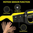 LED Rechargeable Headlight Glasses with Motion Sensor & Touch Control, Safety Glasses with Lights 5 Modes USB C Light Up Glasses for Outdoor Running Camping Hiking Work (Yellow-1)