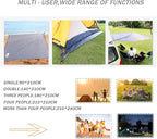 Hikeman Tent Footprint - Waterproof Camping Tarp, Heavy Duty Tent Floor Saver, Ultralight Ground Sheet Mat for Hiking, Backpacking, Hammock, Beach - Storage Bag Included(XXL-95”x83”)