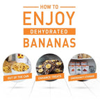 Emergency Essentials, Dehydrated Banana Slices, Emergency Food Supplies, 10-Year Shelf Life, 24 Servings