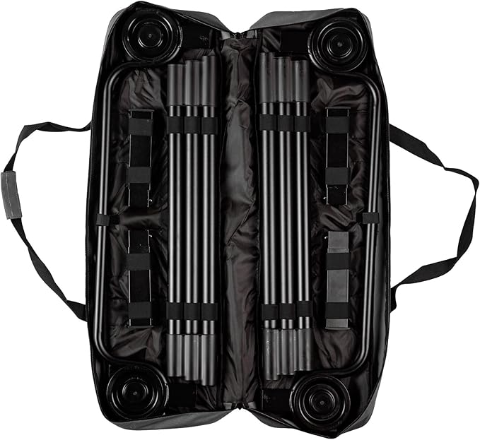 Disc-O-Bed Trundle Cot for XL or 2XL Bunk System with Zippered Carry Bag for Easy Portability, 300 Lbs. Weight Capacity, Black