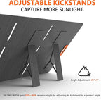 400W Foldable Portable Solar Panel for ALLWEI 1200W 2400W Power Station Solar Generator, IP67 Waterproof, with Adjustable Kickstand for RVs Camping Home and Blackouts