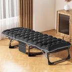 Slsy Folding Bed with Mattress, Cot Size Foldable Guest Beds, Hideaway Cot for Adults, Portable Fold up Bed with Adjustable Positions for Home, Office, Indoor, Outdoor