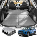 Car Mattress for Toyota RAV4, Foldable Non-Inflatable Memory Foam Camping Bed, Thickened Portable SUV Trunk Sleeping Pad, Air Mattress Upgrade for Camping & Travel Essentials, With Storage Bag, Gray