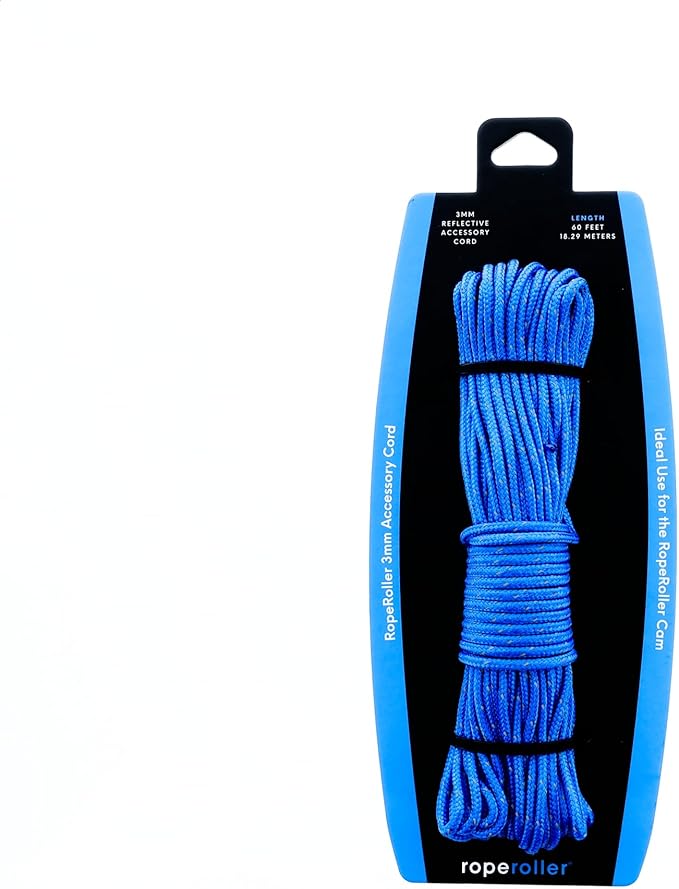Rollercam Paracord Rope 60ft - 100lb Tensile Strength Tactical Rope - Camping Paracord, Outdoor Utility Cord for Hiking, Tarp, Tent
