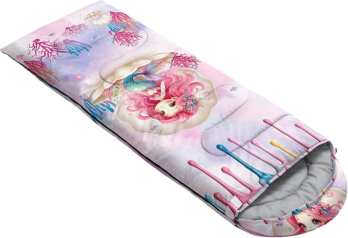 HOSIMA Dear Hunting Pattern Cold Weather Sleeping Bags for Kids Adults,Black Light Weight Waterproof Sleeping Bags for Outdoors Hiking.