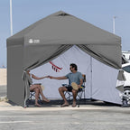 CROWN SHADES 10x10 Canopy Sidewalls (4pck) - Canopy Walls 10x10, Sidewalls for Canopy - Canopy Cover, Canopy Accessories, Grey