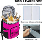 WOLT Cooler Backpack,24 Cans Insulated Backpack Cooler Leakproof,Lightweight Soft Cooler Bag,Camping Cooler,Large Capacity Beach Cooler,Waterproof Travel Cooler Lunch Backpack for Hiking
