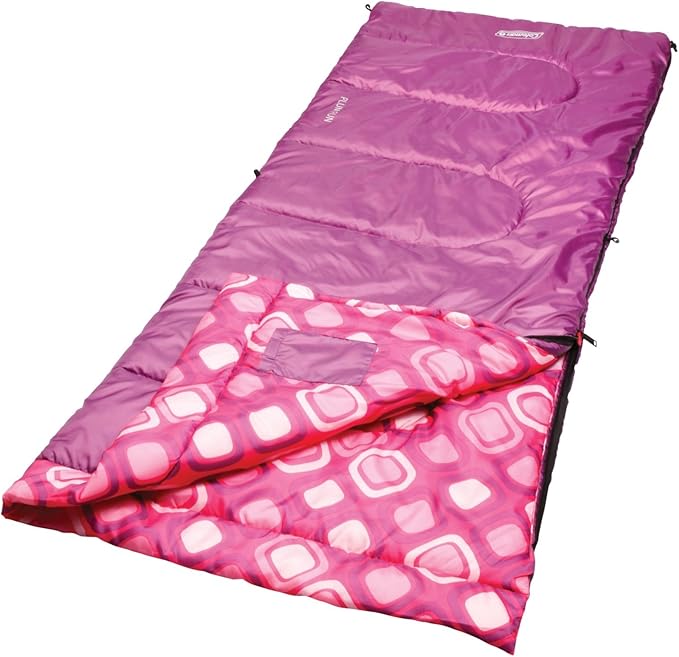 Coleman Kids 45°F Sleeping Bag for Children up to 5ft 5in Tall, Lightweight & Warm Sleep Sack for Indoor/Outdoor Use, Machine Washable