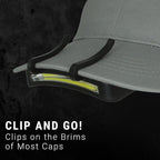 LitezAll Clip On Cap Light Headlamp - Bright LED Cap Light for Hands Free Outdoor Work, 2 Pack