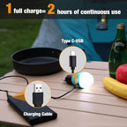 EverBrite Rechargeable Camping Light, Portable Tent Lantern, 3 Lighting Modes, Hanging Tent Light Bulbs with Clip Hook for Hiking, Fishing, Backpacking, Emergency and More-Blue