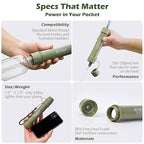 Survival Water Filter Straw - Portable Personal Water Purifier for Hiking, Camping & Bug Out Bag | Tactical Emergency Preparedness Gear, Wilderness Backpacking & Life Saving Equipment(1, Green)