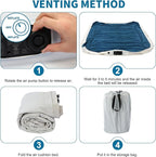 air Mattress Queen with Built in Pump 14 Inch Portable Inflatable Mattress Deluxe Flocking Inflatable Mattress for Temporary Guest Accommodation, Camping, and Home use MAX is 660 pounds