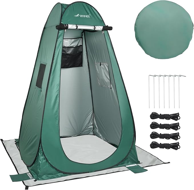 Pop Up Camping Shower Tent, Portable Dressing Changing Tent Outdoor with Carry Bag for Beach & Hiking, 75” x 48”x 48”