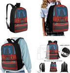 3 Pieces Cartoon Fire Truck Printing Book Bag Set with Large Capacity Lunch Bag and Pencil Box, Bag Set for Travel Picnic Activities Outdoor Festival Gift