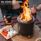 Solo Stove Mesa XL, 7 Inch Tabletop Fire Pit with Stand - Smokeless, Stainless Steel Fire Pit for Camping, Outdoor & Patio- Wood Burning or Pellet Fueled Portable Bonfire, 2.3lbs, Water