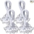 100 Pcs Ball Bungee Cords 9 Inch Bulk Bungee Balls Heavy Duty Outdoor Indoor for Shelter Camping Canopy Cargo Tents Poles (White)