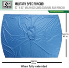 USGI Industries Military Style Poncho Multi Use Rip Stop Camouflage Rain Poncho
