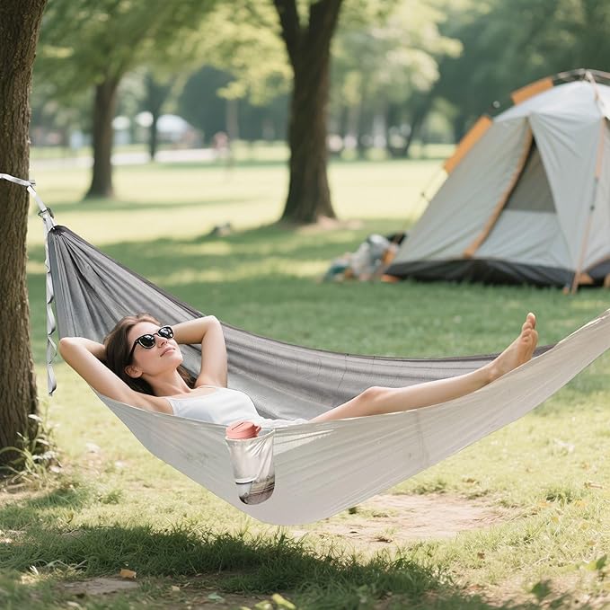 ATTX Vintage Bathtub Camping Hammock - Lightweight & Portable Hammocks, Heavy Duty 330lbs Capacity for Indoor, Hiking, Backpacking, Travel, Backyard, Beach#404