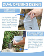 Water Bag 2L Compatible with Squeeze Water Filtration System, Foldable Squeeze Bag for Survival Water Filter Straw, Wide Mouth and 28mm Narrow Mouth Water Container
