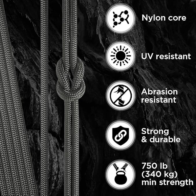 TECEUM 5/32" Paracord Rope 1000 – 1000ft / 200ft / 100ft / 50ft – Tactical Parachute Cord 4mm – 45+ Colors – Nylon String for Survival & Camping Gear – Stripe Cord for Survival – Utility Rope