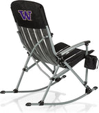 Picnic TIME NCAA Unisex-Adult NCAA Outdoor Rocking Camp Chair, XL Heavy Duty Camping Chair for Adults
