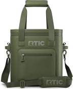 RTIC 20 Can Ultra-Tough Soft Cooler Pro, Insulated, Waterproof, Leak Proof, Portable Floating Bag for Beverage, Drink, Lunch, Outdoor, Beach, Car,Camping, Picnic, Fishing, Boat
