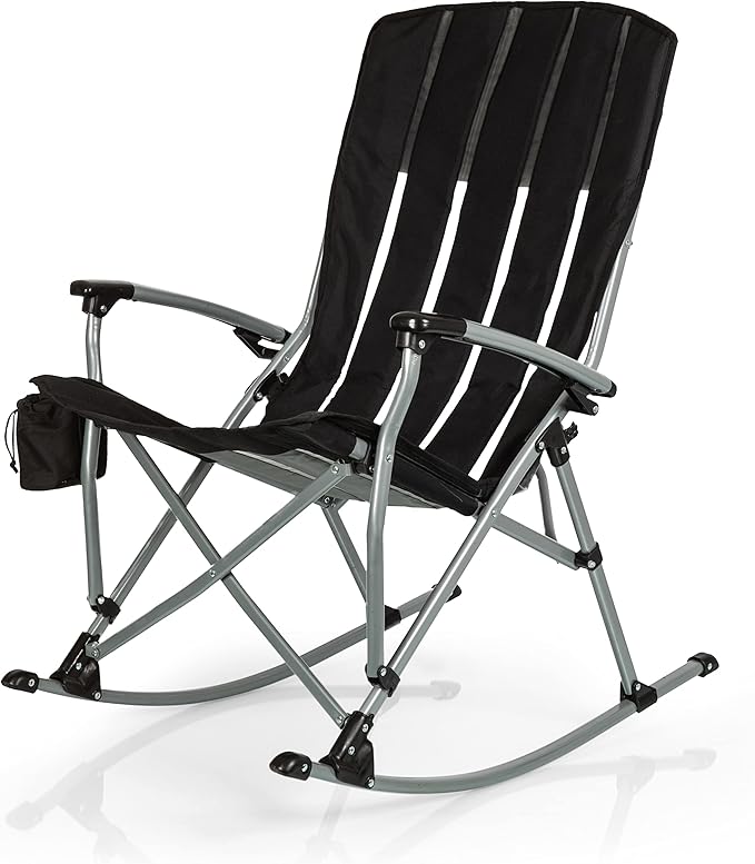 Picnic TIME NCAA Unisex-Adult NCAA Outdoor Rocking Camp Chair, XL Heavy Duty Camping Chair for Adults