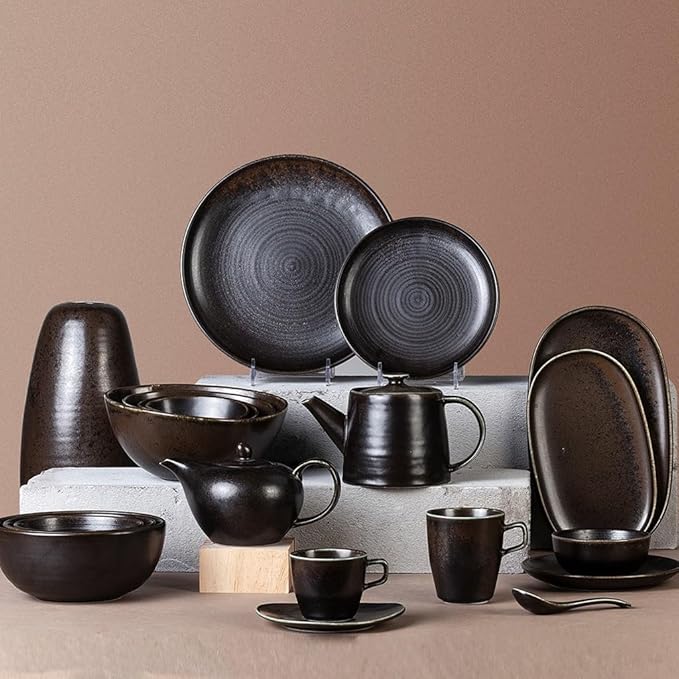 Porcelain Tableware Irregular European kiln Ceramic Dishes Middle Eastern Western Food Ceramic Set