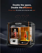 Multifunctional Large Resin 3D Printer Enclosure with Ventilation Kit LED Light, 3D Print Vented Enclosure Eliminate Odors Dustproof Isolate Noise Tent Cover Compatible with LCD Resin UV 3D Printer
